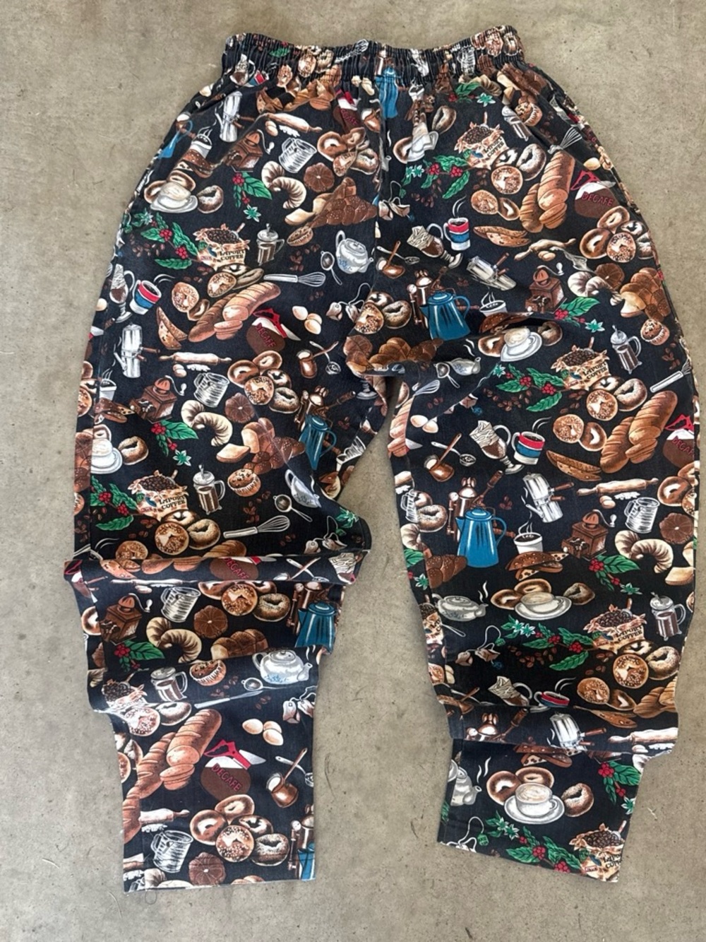 Gourmet Gear Black Breakfast Print Jogger Bottoms